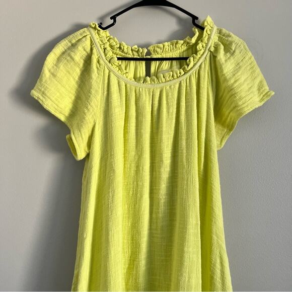Anthropologie Maeve Yellow Selah High Low Ruffle Maxi Dress XS - Picture 3 of 9